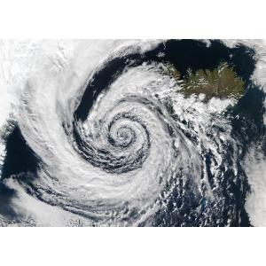 絵画風 壁紙ポスター (はがせるシール式) サイクロン アイスランド 衛星レコード パワー キャラクロ ERT-013A2(A2版 594mm×420mm)＜日本製＞｜real-inter
