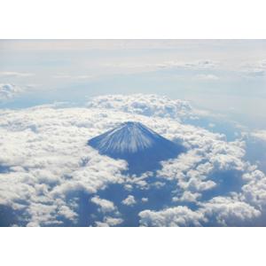 絵画風 壁紙ポスター (はがせるシール式) 天空の富士山 雲海 富士山 上空 キャラクロ FJS-005A2(A2版 594mm×420mm)＜日本製＞｜real-inter