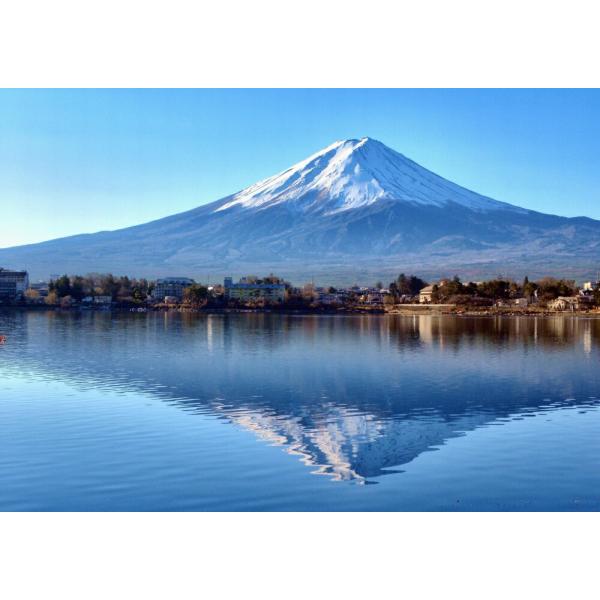 絵画風 壁紙ポスター (はがせるシール式) 逆さ富士 富士山 河口湖 鏡の湖面 キャラクロ FJS-...
