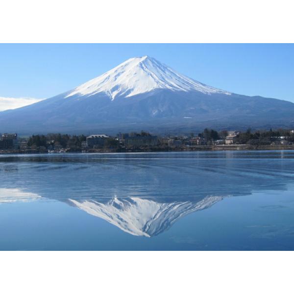 絵画風 壁紙ポスター (はがせるシール式) 逆さ富士 富士山 河口湖 鏡の湖面 キャラクロ FJS-...