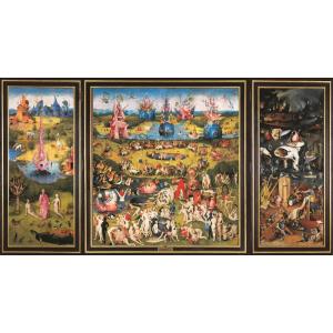 絵画風 壁紙ポスター【フルサイズ版】 ヒエロニムス・ボス 快楽の園 三連祭壇画 1480-1500年...