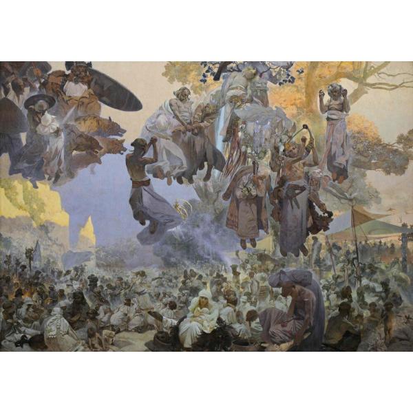 絵画風 壁紙ポスター (はがせるシール式) アルフォンス・ミュシャ スラヴ叙事詩 ルヤーナ島でのスヴ...
