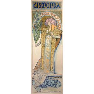 絵画風 壁紙ポスター【フルサイズ版】 アルフォンス・ミュシャ 四季-春