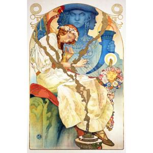 絵画風 壁紙ポスター【フルサイズ版】 ドミニク・アングル 泉 1820-56