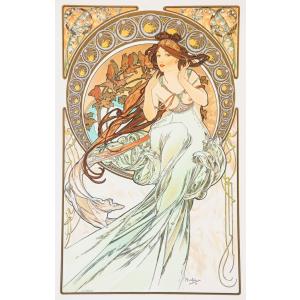 絵画風 壁紙ポスター【フルサイズ版】 アルフォンス・ミュシャ モエ