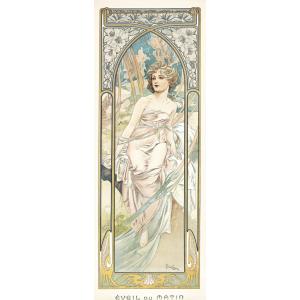 絵画風 壁紙ポスター【フルサイズ版】 アルフォンス・ミュシャ 浮気女