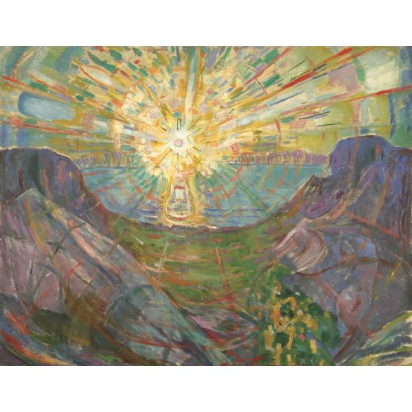 絵画風 壁紙ポスター【フルサイズ版】 エドヴァルド・ムンク 太陽 The Sun 1910-13年 ...