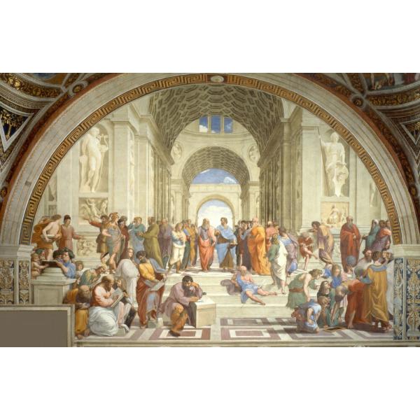 絵画風 壁紙ポスター (はがせるシール式) ラファエロ・サンティ アテナイの学堂 1509-1510...