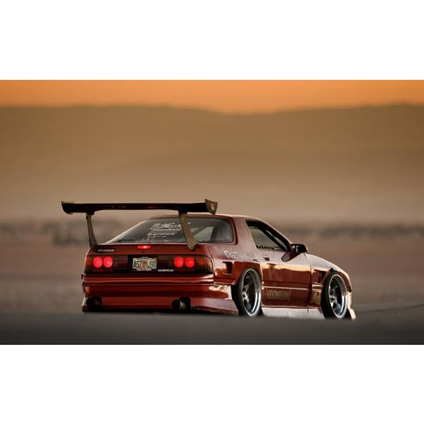 絵画風 壁紙ポスター (はがせるシール式) マツダ RX-7 FC3S ドリフト JDM レッド キ...