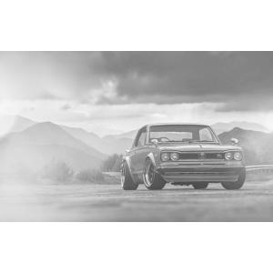 絵画風 壁紙ポスター (はがせるシール式) 日産 スカイライン 2000 GTX ハコスカ GT-R...