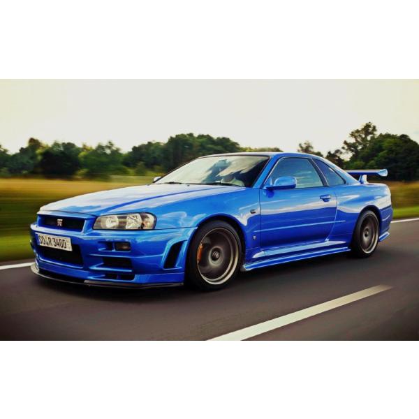 絵画風 壁紙ポスター (はがせるシール式) 日産 スカイライン GT-R R34 5代目GT-R 1...