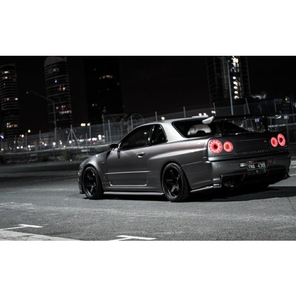 絵画風 壁紙ポスター (はがせるシール式) 日産 スカイライン GT-R R34 VスペックII N...