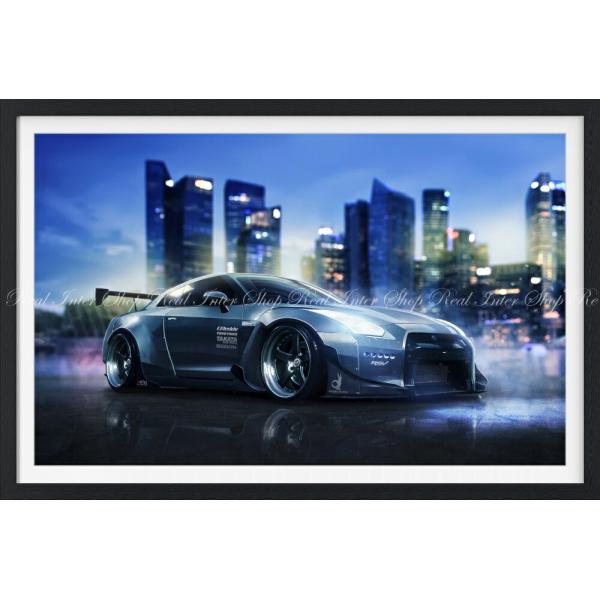 絵画風 壁紙ポスター (はがせるシール式) 日産 GT-R R35 カスタム GTR 【額縁印刷】 ...