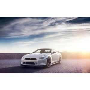 絵画風 壁紙ポスター (はがせるシール式) 日産 GT-R R35 中期型 2010年 白 キャラク...