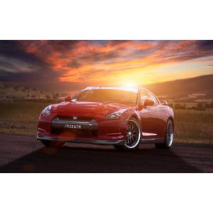 絵画風 壁紙ポスター (はがせるシール式) 日産 GT-R R35 前期型 2008年 赤 キャラク...