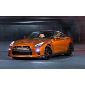 絵画風 壁紙ポスター (はがせるシール式) 日産 GT-R R35 後期型 2016年 オレンジ キ...