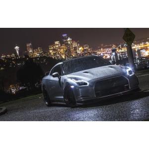 絵画風 壁紙ポスター (はがせるシール式) 日産 GT-R 前期型 2007年 ブラック with ...