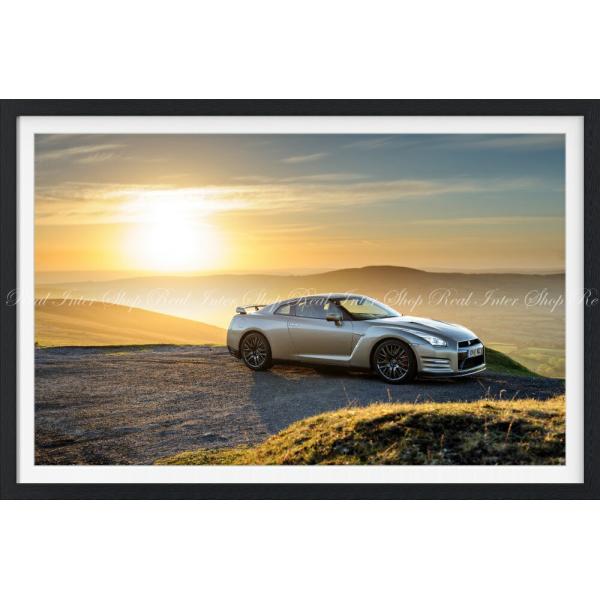 絵画風 壁紙ポスター (はがせるシール式) 日産 GT-R R35 45周年 UK仕様 2015年 ...