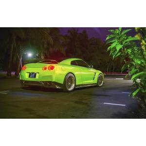 絵画風 壁紙ポスター (はがせるシール式) 日産 GT-R R35 中期型 2012年 蛍光グリーン...