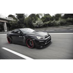 絵画風 壁紙ポスター (はがせるシール式) 日産 GT-R R35 中期型 カスタム ブラック キャ...