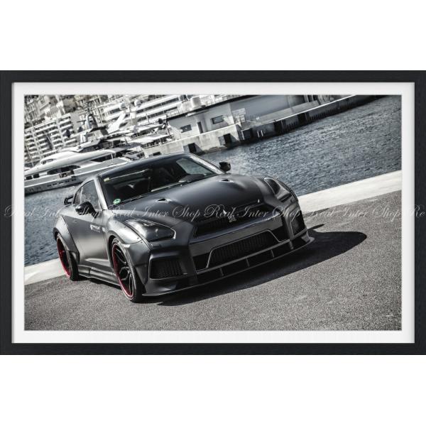 絵画風 壁紙ポスター (はがせるシール式) 日産 GT-R R35 中期型 カスタム ニッサン 【額...