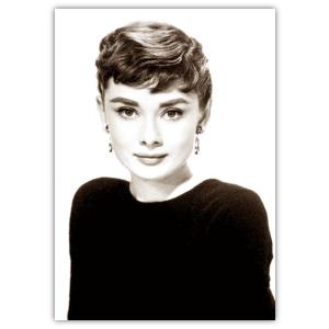 絵画風 壁紙ポスター オードリー ヘプバーン ローマの休日 1950年代