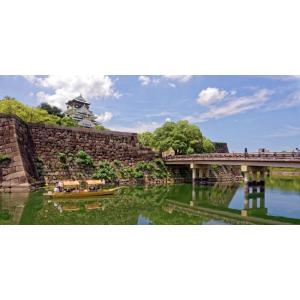 絵画風 壁紙ポスター (はがせるシール式) 大坂城 大阪城公園 お濠 極楽橋 青屋門 日本三名城 パ...