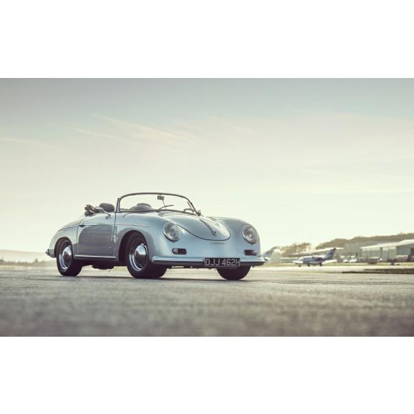絵画風 壁紙ポスター (はがせるシール式) ポルシェ 356 スピードスター 1958年 シルバー ...