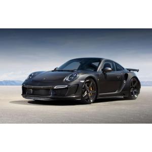 絵画風 壁紙ポスター (はがせるシール式) ポルシェ 911 ターボ GTR 991型 カーボンエデ...