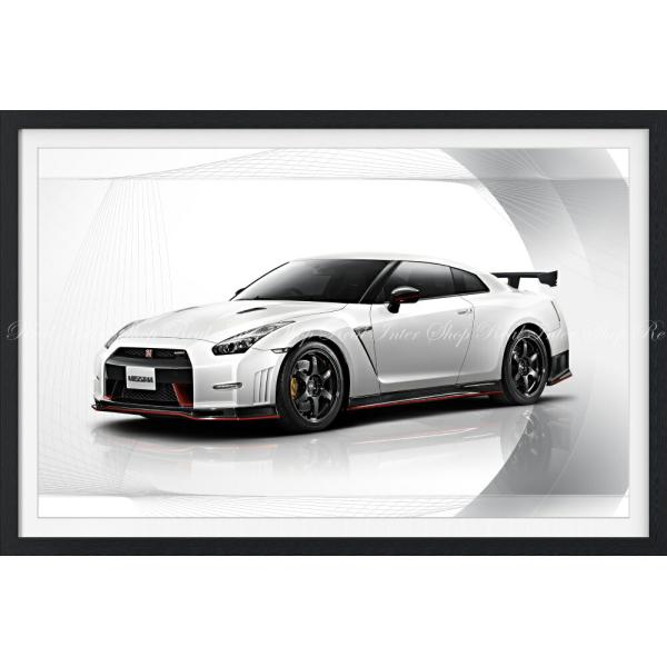 絵画風 壁紙ポスター (はがせるシール式) 日産 GT-R R35 NISMO 2015年 白 ニス...