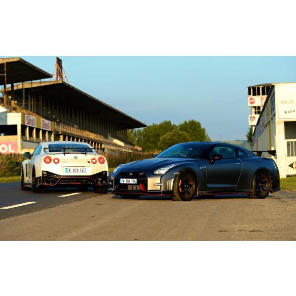 絵画風 壁紙ポスター (はがせるシール式) 日産 GT-R NISMO R35 Bホワイトパール 2...