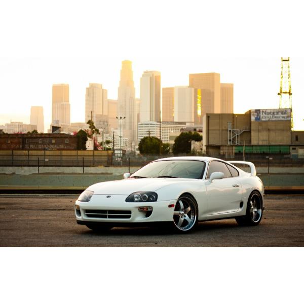 絵画風 壁紙ポスター (はがせるシール式) トヨタ スープラ A80型 4代目(国内2代目) 199...