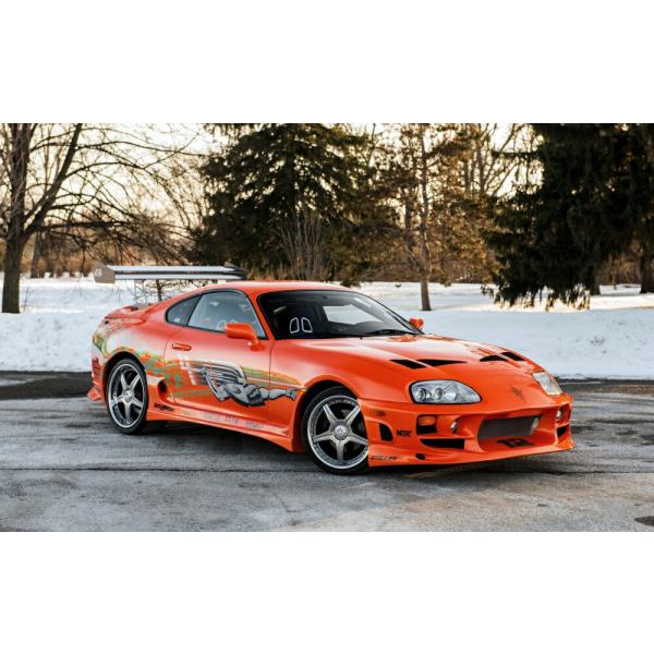 絵画風 壁紙ポスター (はがせるシール式) トヨタ スープラ A80型 チューニングカー 1996年...