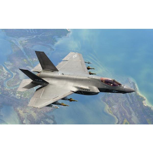 絵画風 壁紙ポスター (はがせるシール式) ステルス戦闘機 F-35C ライトニング2 艦載型 US...