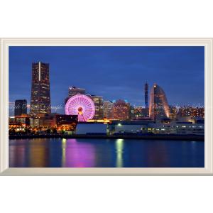 絵画風 壁紙ポスター (はがせるシール式) 横浜 みなとみらい 夜景 MM21