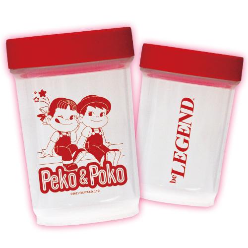 ペコ＆ポコ ダンベル シェイカー【650ml】【RED×CLEAR】  プロテイン シェーカー