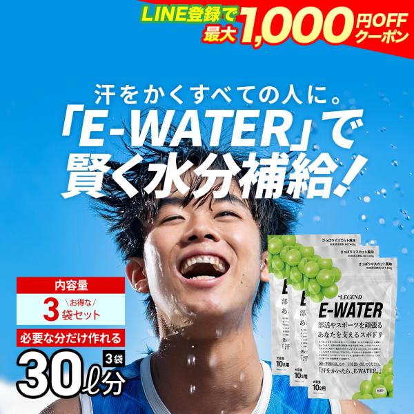 LINE新規登録で最大1000円オフ ビーレジェンド E-WATER さっぱりマスカット風味 400...