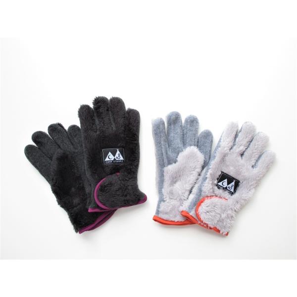 手袋 グローブ CAMP STAMPLE ボアフリースグローブ グレー S(5-6才) M(7-8才...