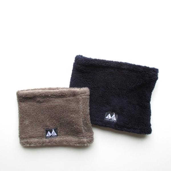 ネックウォーマー CAMP STAMPLE ボアネックウォーマー ブラウングレー ネイビー M(身長...