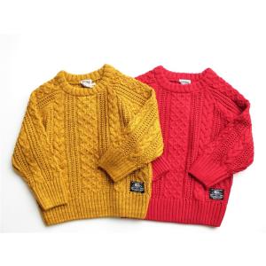 F.O.KIDS 50%OFF ケーブルニット マスタード 95cm 子供服 ニット