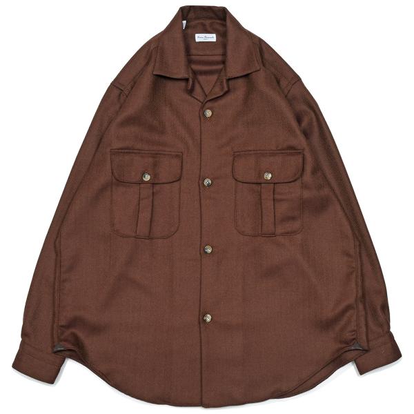 Errico Formicola（エリコ フォルミコラ）GERARDO ウール ヘリンボーン シャツ...