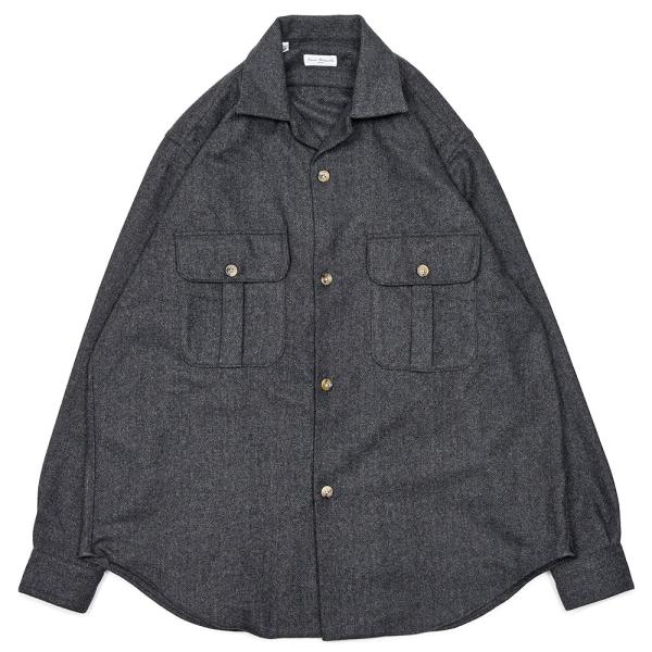 Errico Formicola（エリコ フォルミコラ）GERARDO ウール ヘリンボーン シャツ...