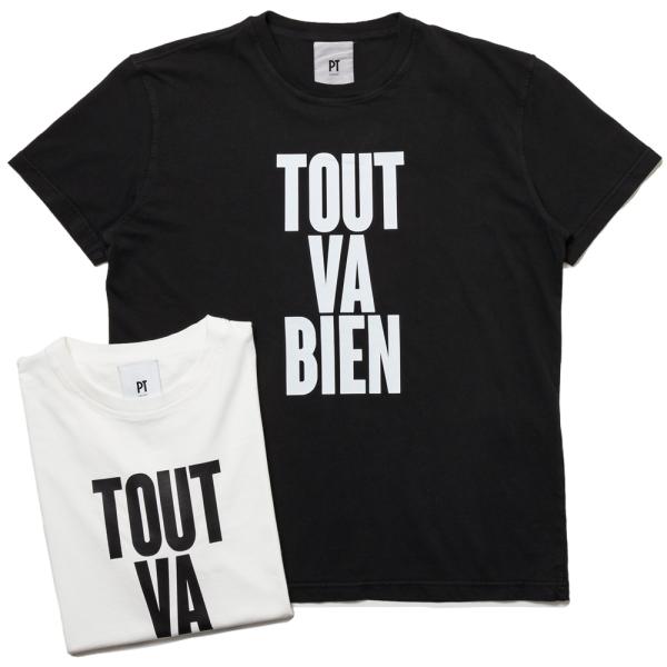 PT TORINO ピーティー トリノ コットン ジャージー 半袖 ロゴプリント クルーネック カッ...