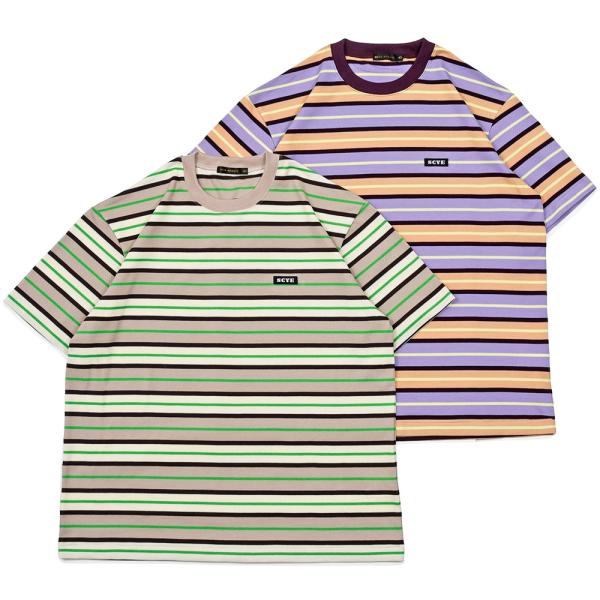 SCYE BASICS（サイベーシックス）コットン ピケ 鹿の子 ボーダー クルーネックカットソー