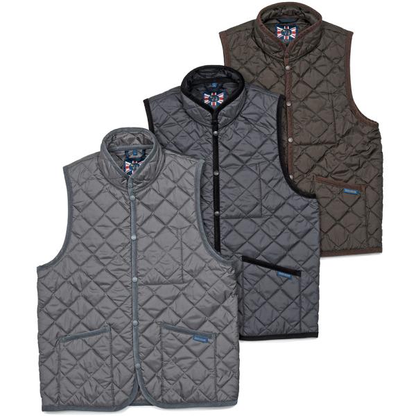 LAVENHAM（ラベンハム）MICKFIELD ポリエステル キルティング スタンドカラーベスト