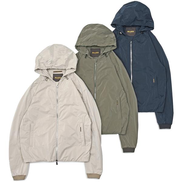 MooRER（ムーレー）ALBORI-OS ナイロンポリエステル フーデットブルゾン