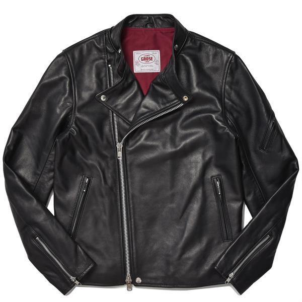 JAMES GROSE ジェームス グロース RICARDE JACKET シープスキン ダブルライ...