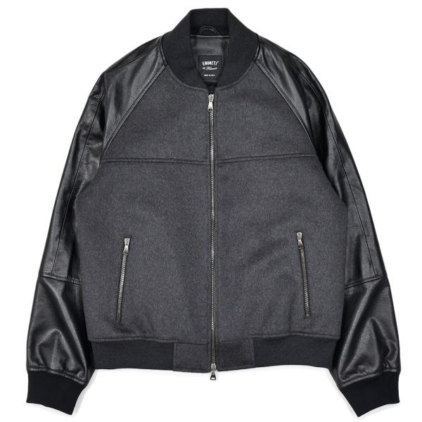 EMMETI（エンメティ）TAYLOR カーフ×メルトン ボンバージャケット