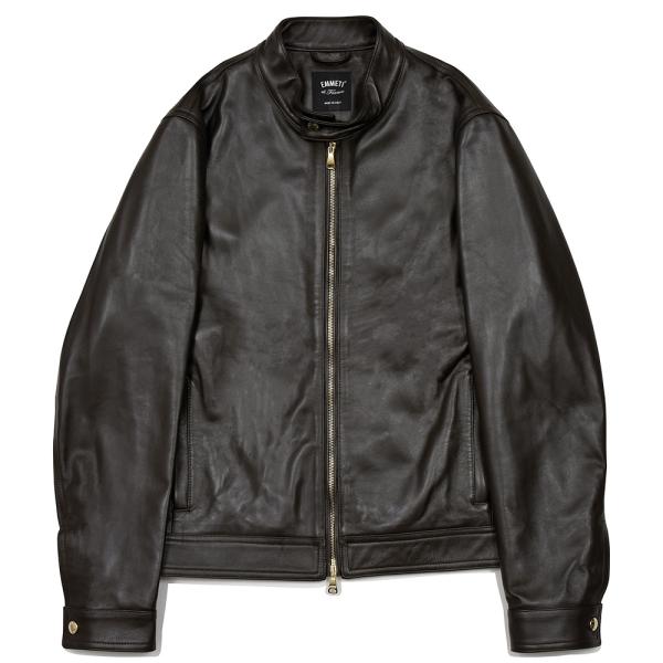 EMMETI（エンメティ）JURI ナッパチェラータ ラムナッパレザー ライダースジャケット