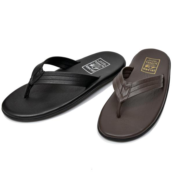 ISLAND SLIPPER アイランドスリッパ PB202 フルグレインレザー ブラックソール ト...